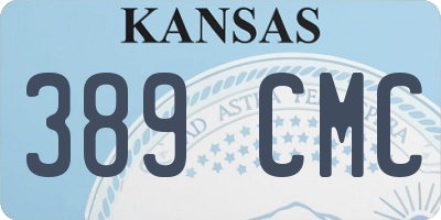 KS license plate 389CMC