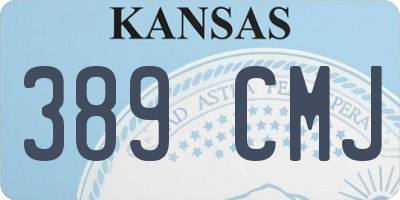KS license plate 389CMJ