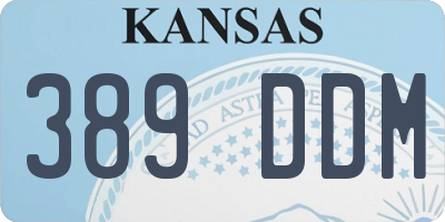 KS license plate 389DDM