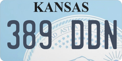KS license plate 389DDN