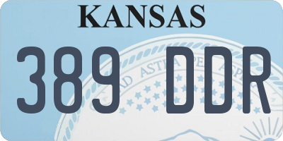 KS license plate 389DDR