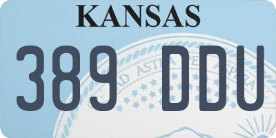 KS license plate 389DDU