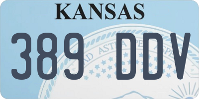 KS license plate 389DDV