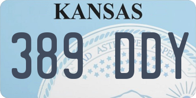 KS license plate 389DDY