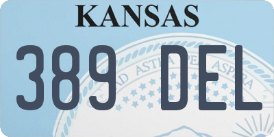KS license plate 389DEL