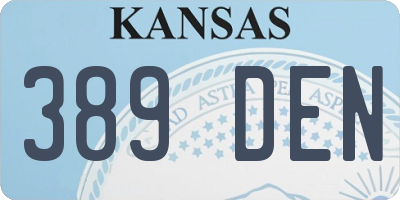 KS license plate 389DEN
