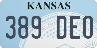 KS license plate 389DEO