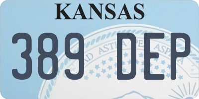 KS license plate 389DEP