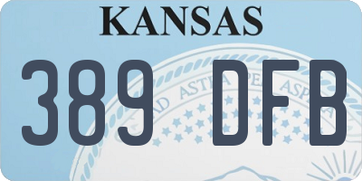 KS license plate 389DFB