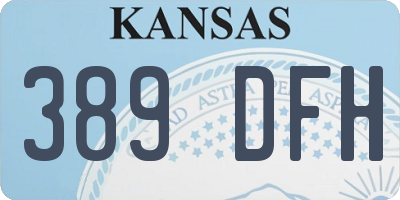 KS license plate 389DFH
