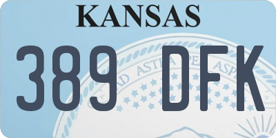 KS license plate 389DFK