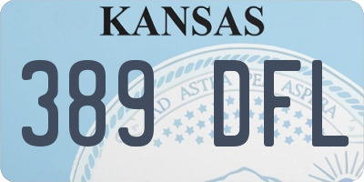 KS license plate 389DFL