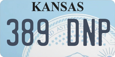 KS license plate 389DNP
