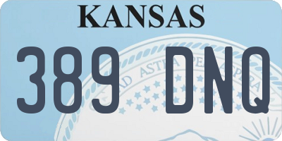 KS license plate 389DNQ