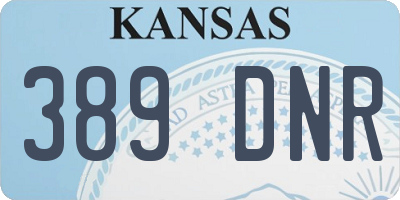 KS license plate 389DNR