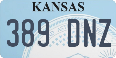 KS license plate 389DNZ