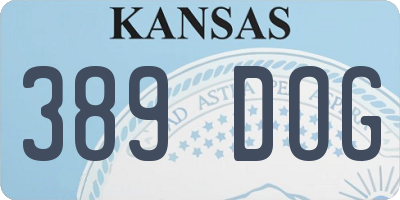 KS license plate 389DOG