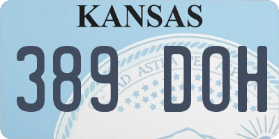 KS license plate 389DOH