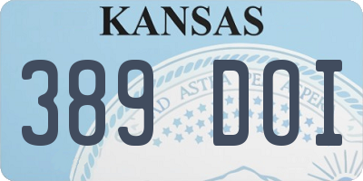 KS license plate 389DOI