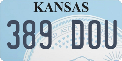 KS license plate 389DOU