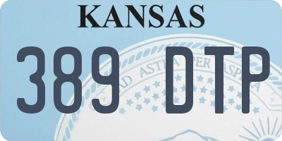 KS license plate 389DTP
