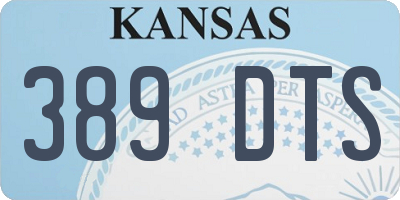 KS license plate 389DTS