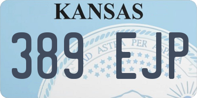 KS license plate 389EJP
