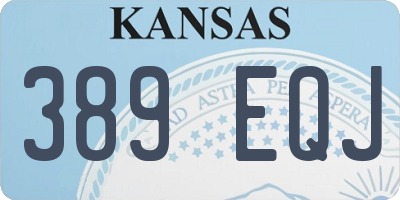 KS license plate 389EQJ