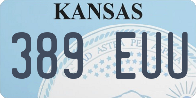 KS license plate 389EUU