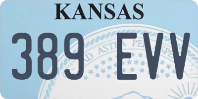 KS license plate 389EVV