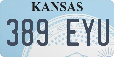 KS license plate 389EYU