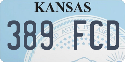 KS license plate 389FCD