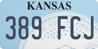 KS license plate 389FCJ
