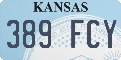 KS license plate 389FCY