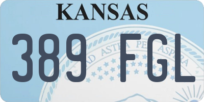 KS license plate 389FGL