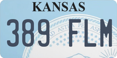 KS license plate 389FLM