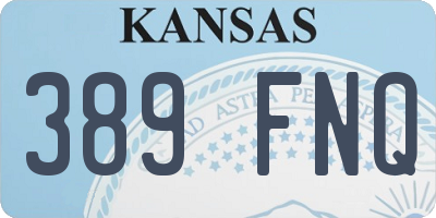 KS license plate 389FNQ