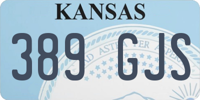 KS license plate 389GJS