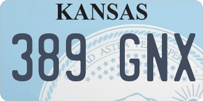 KS license plate 389GNX