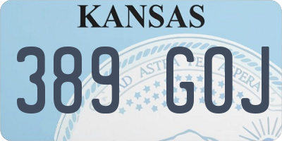 KS license plate 389GOJ