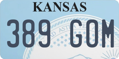 KS license plate 389GOM