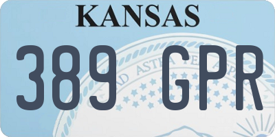 KS license plate 389GPR