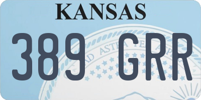 KS license plate 389GRR
