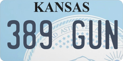 KS license plate 389GUN