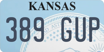 KS license plate 389GUP