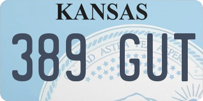 KS license plate 389GUT