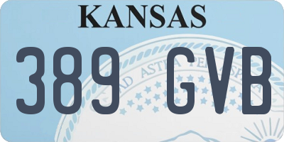 KS license plate 389GVB