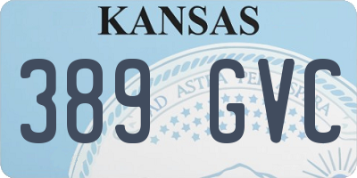 KS license plate 389GVC
