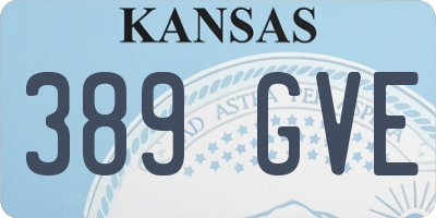 KS license plate 389GVE