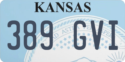 KS license plate 389GVI